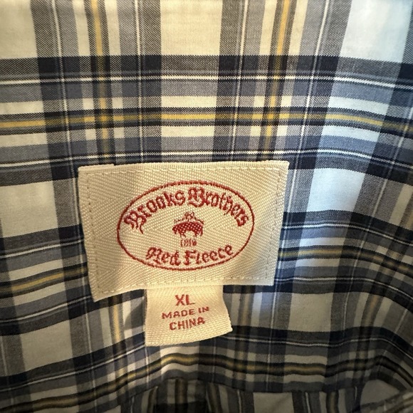 Brooks Brothers Red Fleece Plaid Button Down Shirt Mens XL Long Sleeve Casual - Picture 7 of 8